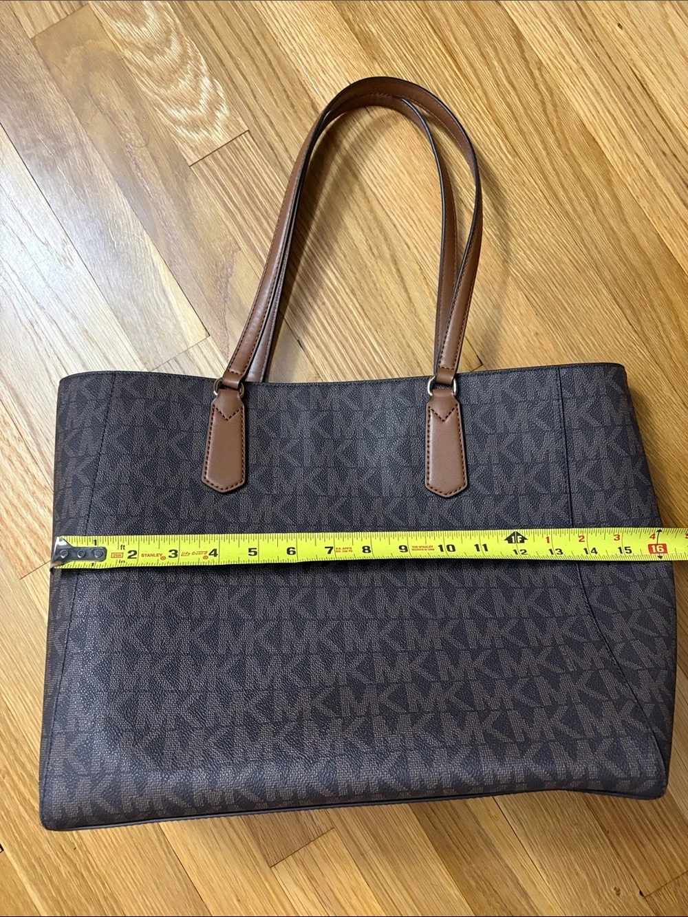 Michael Kors Brown and Cognac Signature Tote with Front Pocket